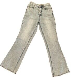 PacSun Jeans Womens Size 27 Light Wash Blue High Rise Bootcut Button Fly
